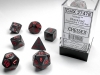 Chessex Velvet Black/red Polyhedral 7-Die Set cover image