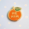 misomomo Pronoun Orange Pin: he/him cover image