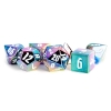 7-Die Set 16mm Aluminum Plated Acrylic: Rainbow Aegis w/ White Numbers cover image