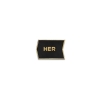 Magnetic Enamel Pronoun Badge Tile: Her / Black cover image