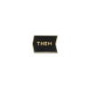 Magnetic Enamel Pronoun Badge Tile: Them / Black cover image