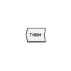 Magnetic Enamel Pronoun Badge Tile: Them / White cover image