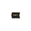 Magnetic Enamel Pronoun Badge Tile: They / Black cover image