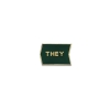 Magnetic Enamel Pronoun Badge Tile: They / Green cover image