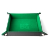 Velvet Folding Dice Tray with Leather Backing: Green cover image