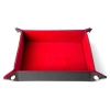 Velvet Folding Dice Tray with Leather Backing: Red cover image