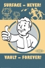 Fallout 4: Surface - Never! Vault - Forever! 24x36 Poster cover image
