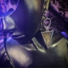 Hell Kitten RVA Earrings: Snakeskin Shed Silver Tone Triangles cover image