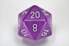 Chessex 34mm d20: Opaque - Purple/White cover image