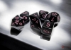 Chessex Polyhedral 7-Die Set: Opaque - Black/Pink cover image