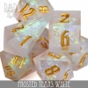 DND Dice: Resin 7-Die Set—Frosted Tears: White (Handmade) cover image