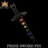 DND Dice: King of Crits Enamel Pin—Pride Dice Sword cover image