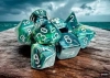 Chessex Polyhedral 8-Die Set: Lustrous - Neptune/Grey (with bonus die) cover image