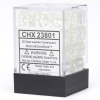 Chessex 12mm 36d6 Dice Block: Translucent - Clear/White cover image
