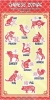 Girls Printing House Sticker Sheet: Chinese Zodiac cover image