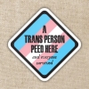 Kingdom of Threads Sticker: A Trans Person Peed Here (and everyone survived) cover image