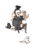 Stupid Animal Shop Art Print 5x7: Once Upon a Midnight Kitty cover image