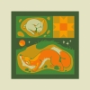 Odd Hare Goods Art Print 4.7x4.7: Starry Night Prowl cover image