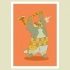 Odd Hare Goods Art Print 5x7: Badger Barbarian cover image