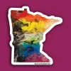 AbstractbyRabrams State Sticker: Minnesota (Rainbow) cover image