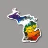 AbstractbyRabrams State Sticker: Michigan (Rainbow) cover image