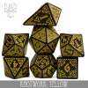 DND Dice: 7-Die Set (Acrylic) — Knotwork: Yellow cover image