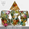 DND Dice: 7-Die Set (Resin) — Spring Sanctuary, Handmade cover image
